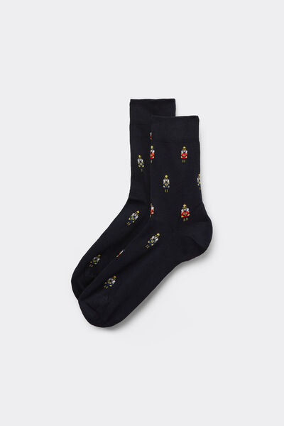 Men&rsquo;s Patterned Cotton Crew Socks