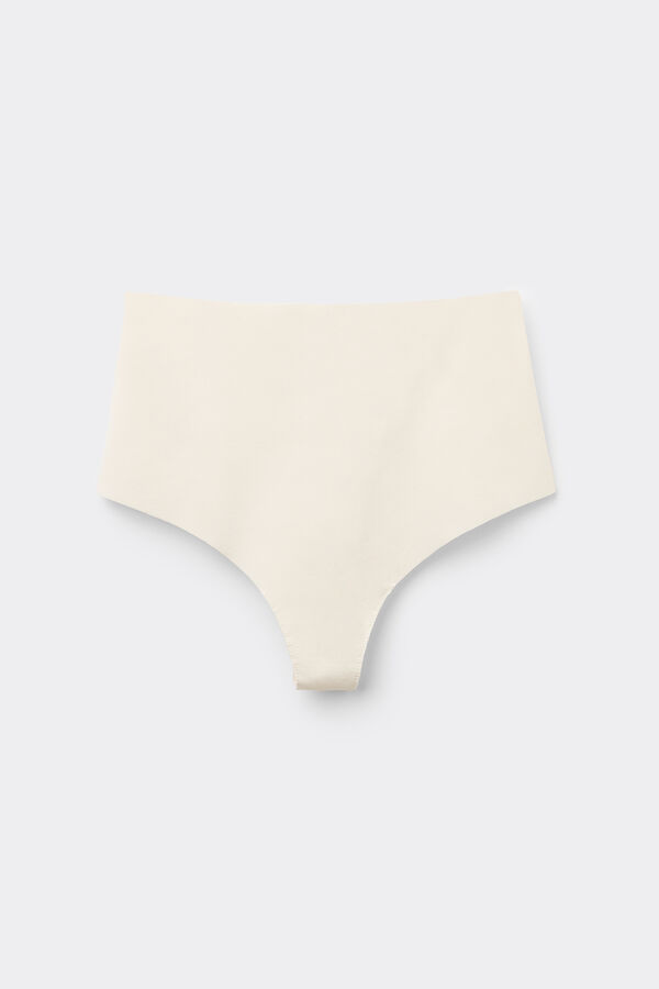 High-Waisted Laser-Cut Brazilian Briefs in Recycled Microfibre  