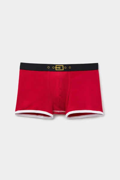 Cotton Christmas-Print Logo Boxers