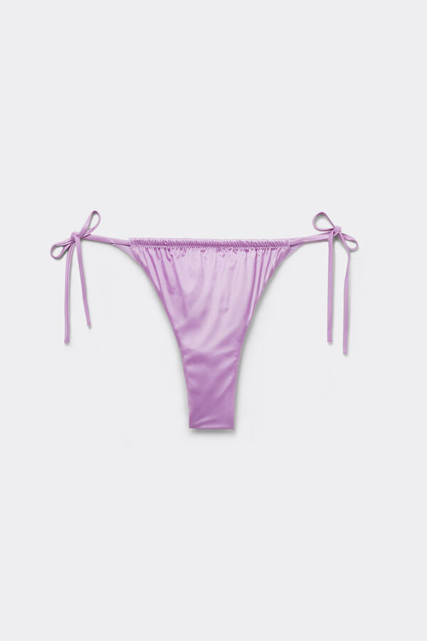 Bikini Brasiliano Fianchetti Sottili Shiny Glam Lilla  