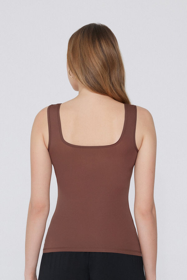 Top mit breiten Tr&auml;gern aus Mikrofaser  