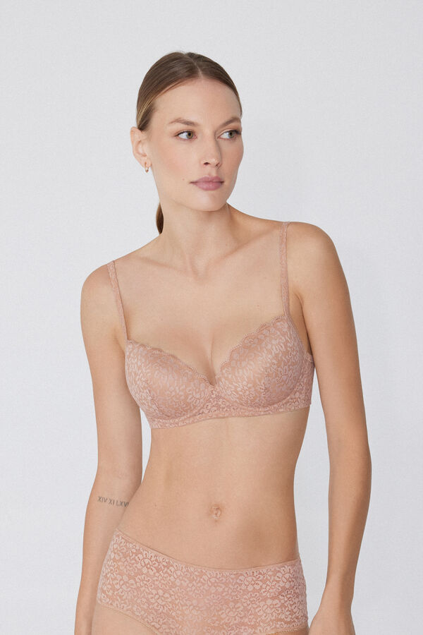 Wien Recycled Lace Slightly Padded Balconette Bra  