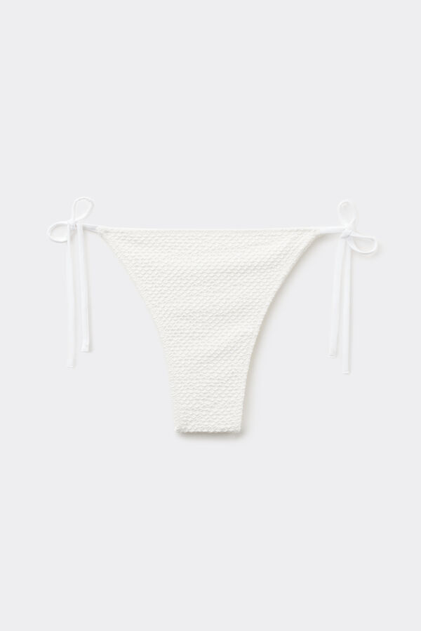 Piqu&eacute; Wave Tie Brazilian Bikini Bottoms  