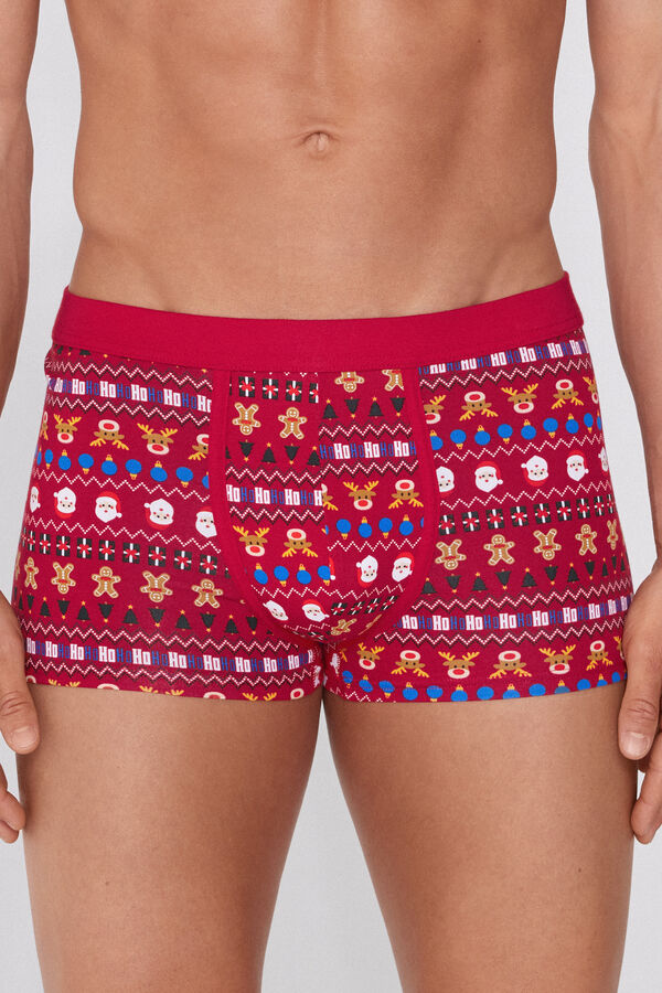 Боксери з Еластичної Бавовни з Різдвяним Принтом  