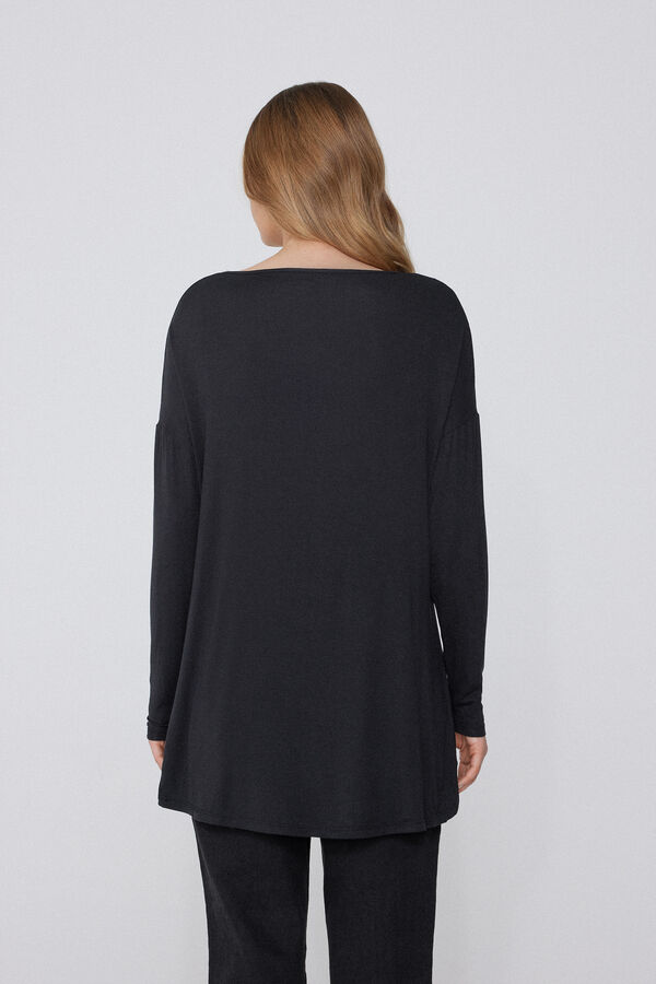 Light Viscose Long Sleeve Tunic Top  