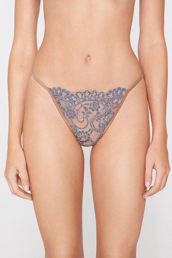 Romantic Bloom Tanga Panel G-String  