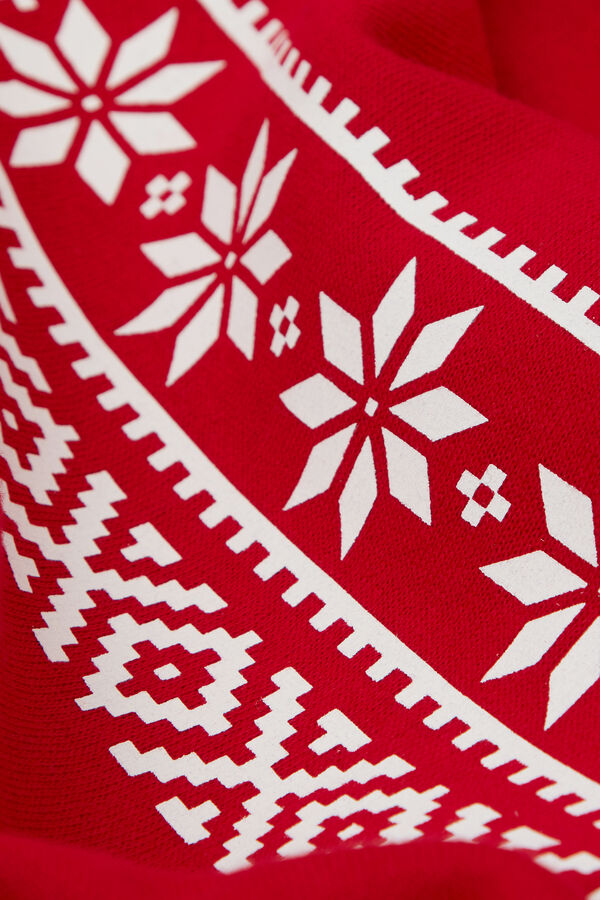 Felpa Girocollo con Fantasia Natalizia Unisex  