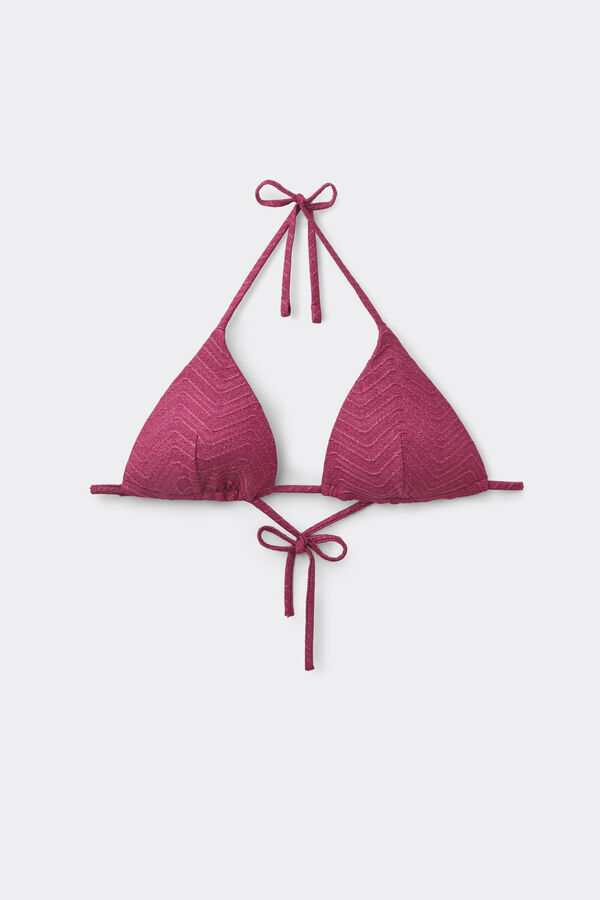 Mauve Sparkling Touch Lightly Padded Triangle Bikini Top  