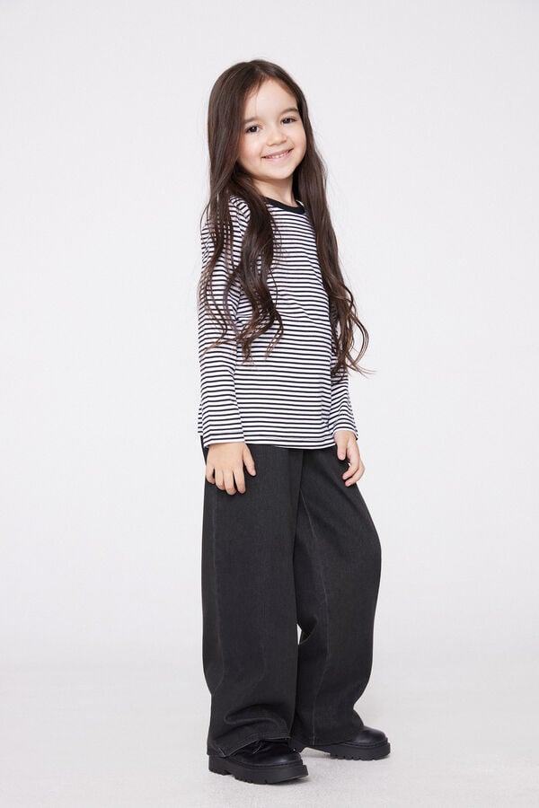 Pantaloni Palazzo Denim Extra Stretch Bimba  