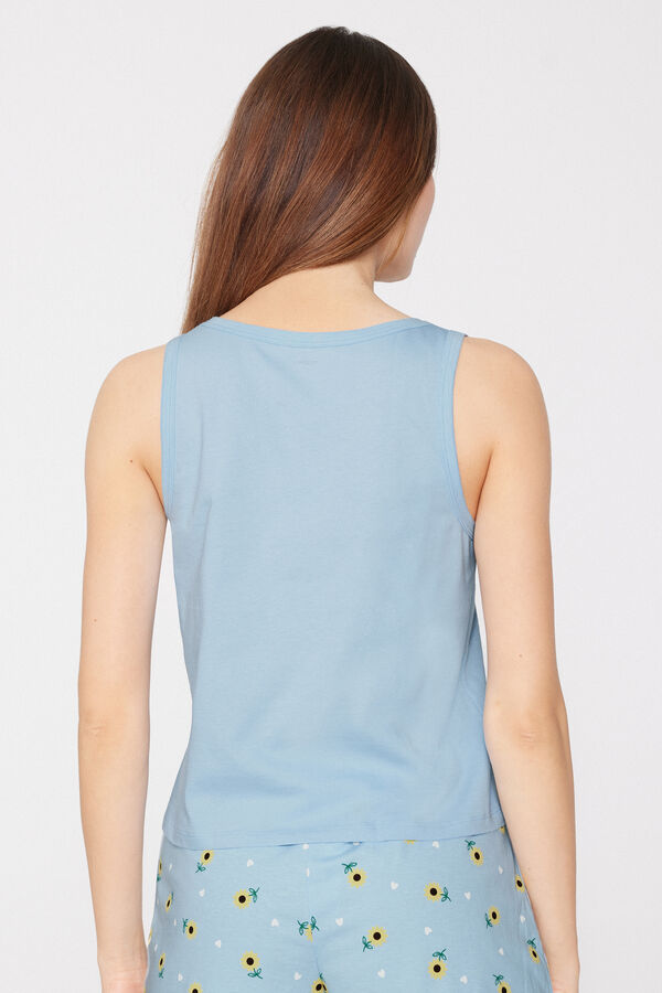 Plain Colour Cotton Camisole with Wide Shoulder Straps  