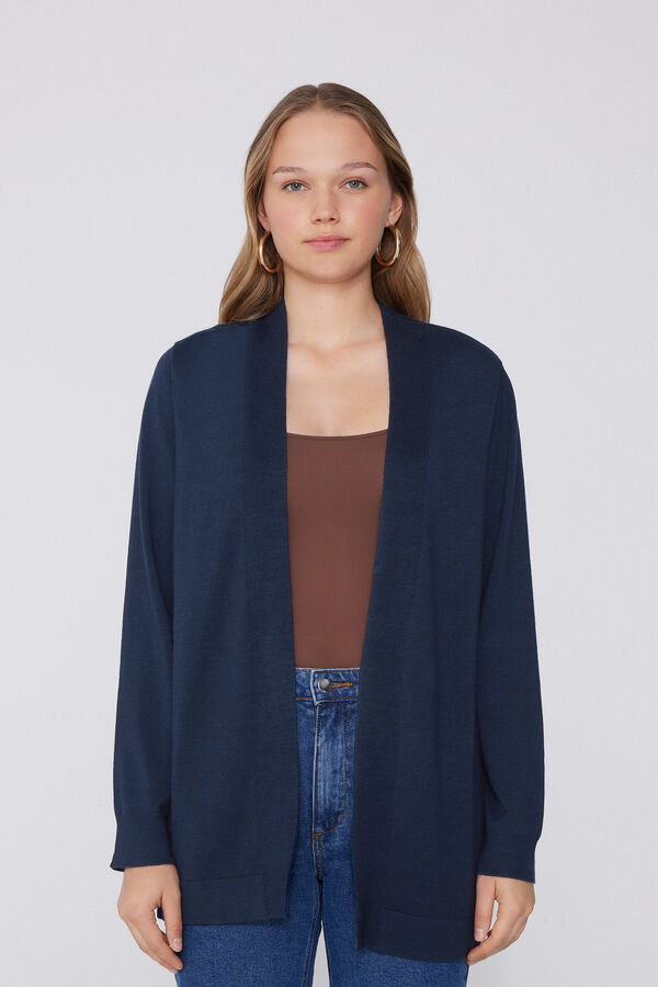 Cardigan Long Tombant Ouvert  