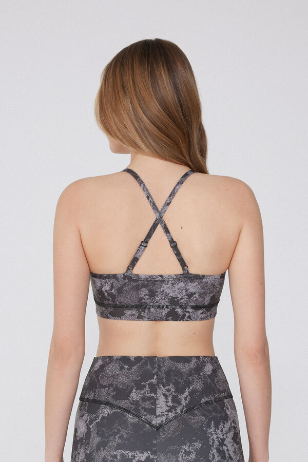 Спортивний Вкорочений Топ з Ущільнювачем із Тонкими Бретельками  