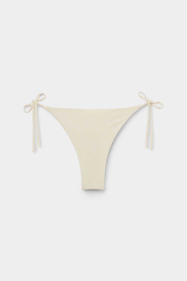 Bas de Bikini Br&eacute;silien Lani&egrave;res Paradise Bay Blanc  