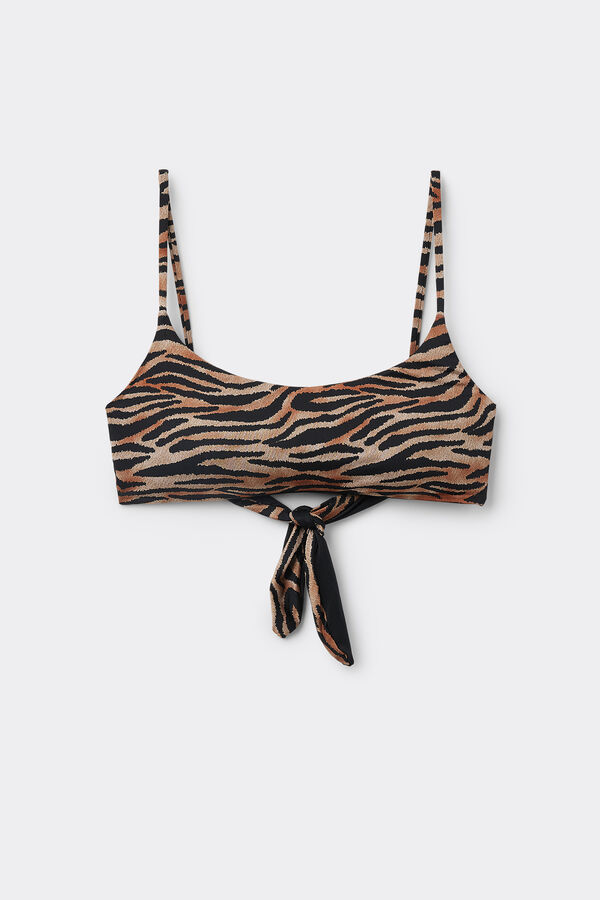 Tiger Savana Bikini Top with Removable Padding  