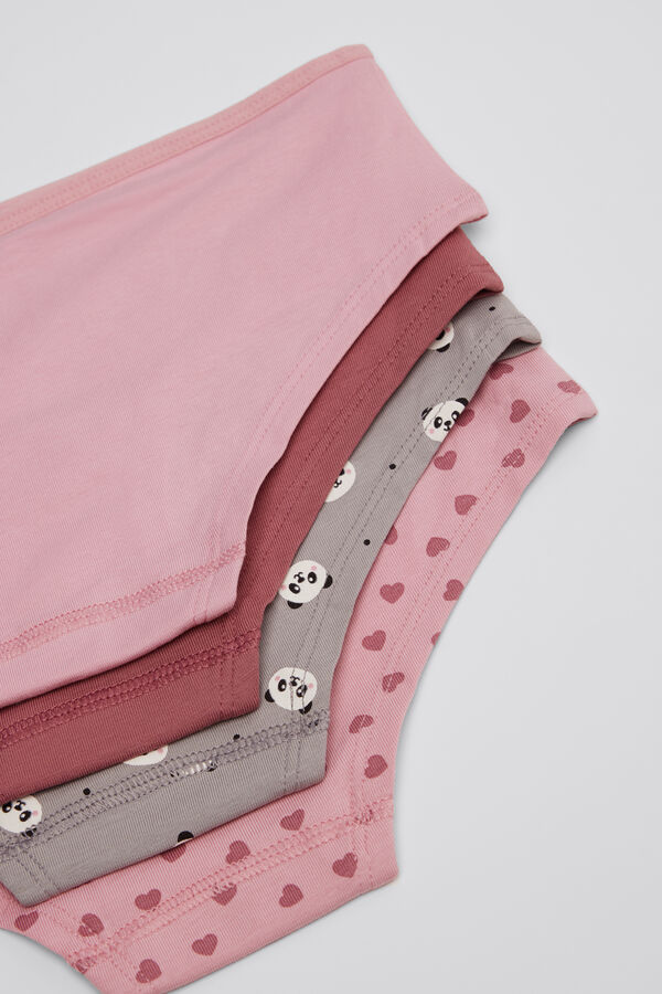 4 DB Kisl&aacute;ny Pamut Francia Bugyi Nyomott Mint&aacute;val  