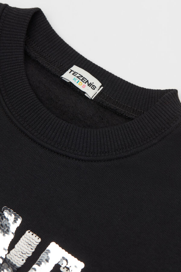 Sweatshirt f&uuml;r M&auml;dchen mit &bdquo;Shine&ldquo;-Pailletten-Print  