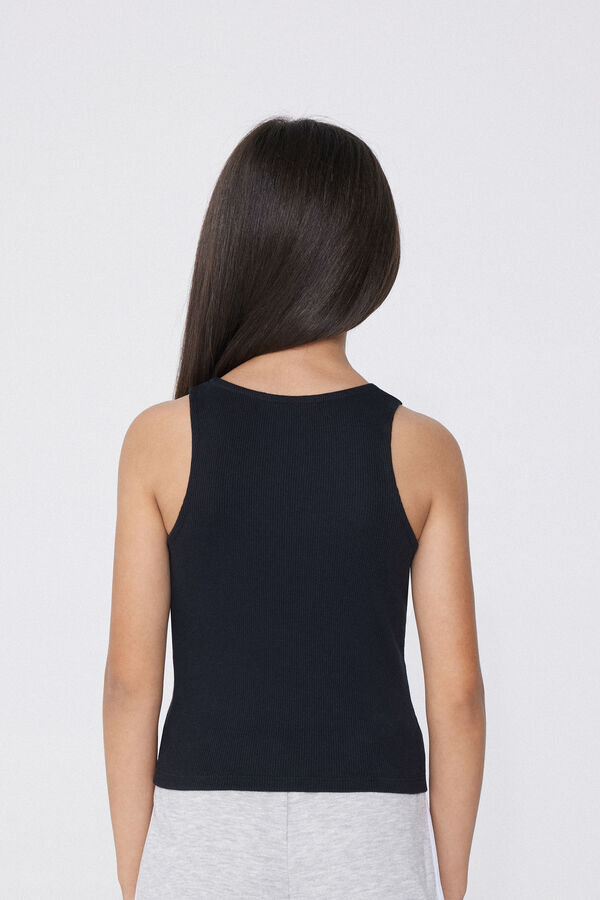 Rebrasta Majica Bez Rukava &Scaron;irokih Naramenica za Djevojčice  