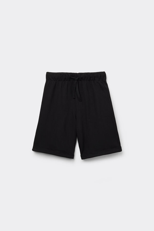 Short en Piqu&eacute; avec Lacets Gar&ccedil;on  