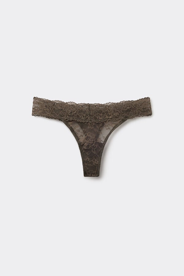 High-Cut Recycled Lace G-String  