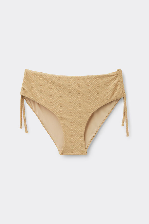 Hoher Bikinislip mit Raffung Sparkling Touch Gold  