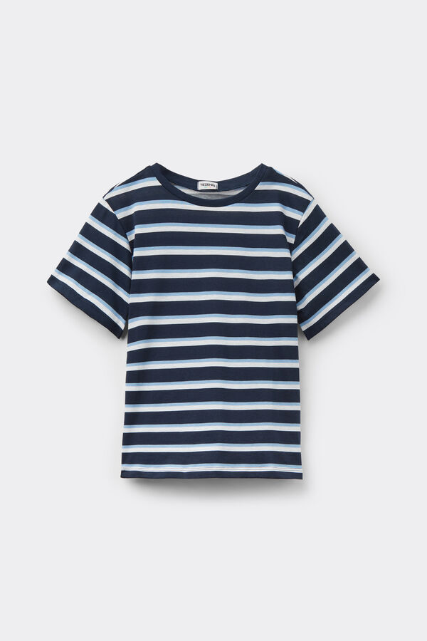 T-Shirt Bimbo Girocollo Cotone con Stampa  