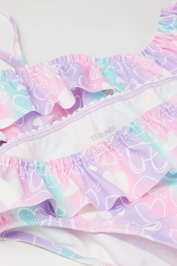 Bikini Brassiere con Slip Bimba Rainbow Hearts  