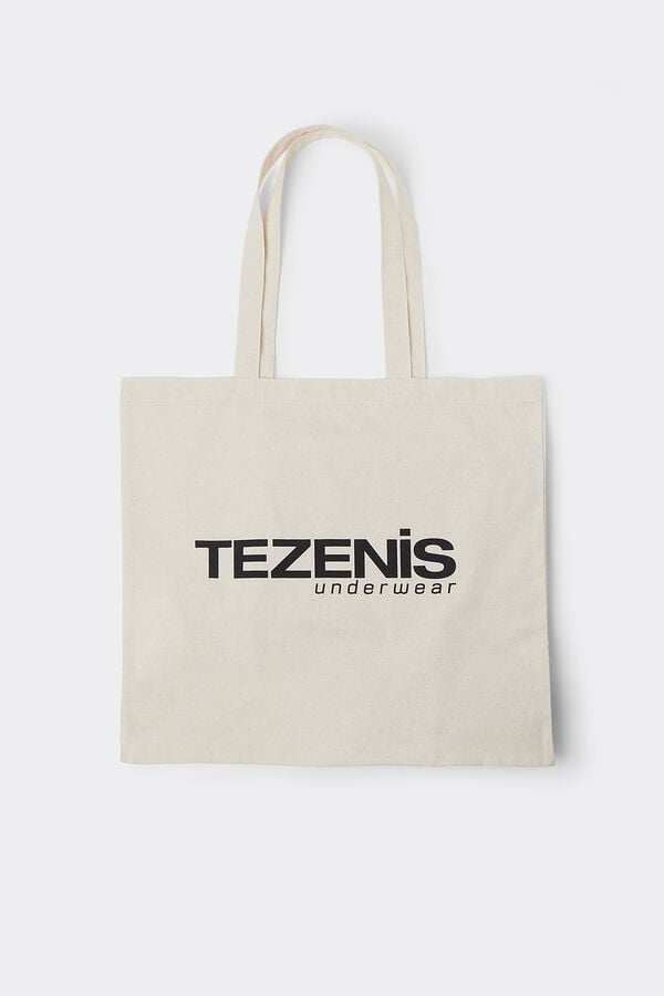 Tasche aus 100&nbsp;% Baumwolltuch mit Tezenis-Logo  