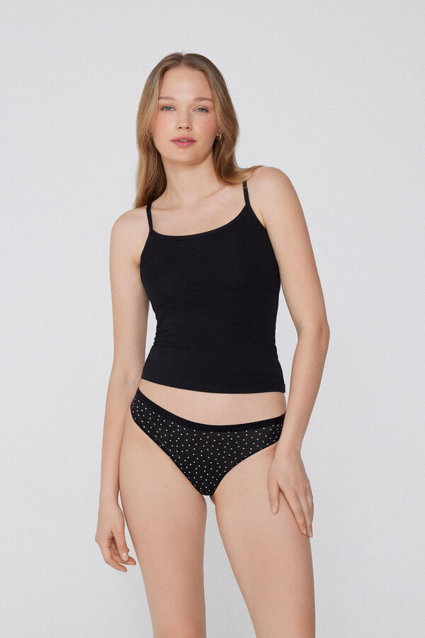 Chiloţi brazilieni din bumbac imprimat  