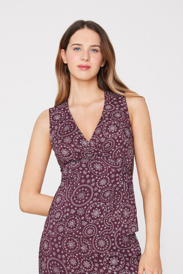 Viscose Canvas Tie Gilet  