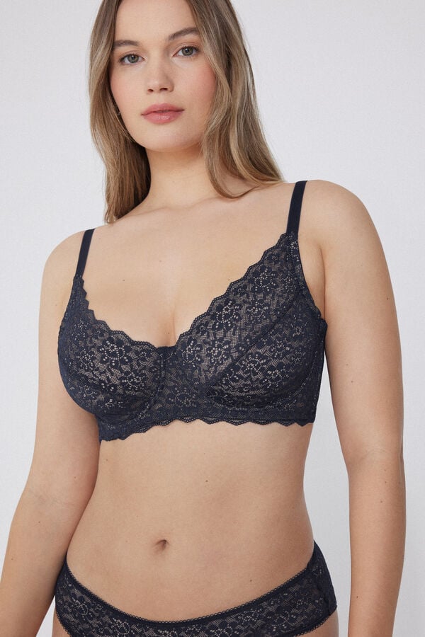 Paris Recycled Lace Unpadded Balconette Bra  