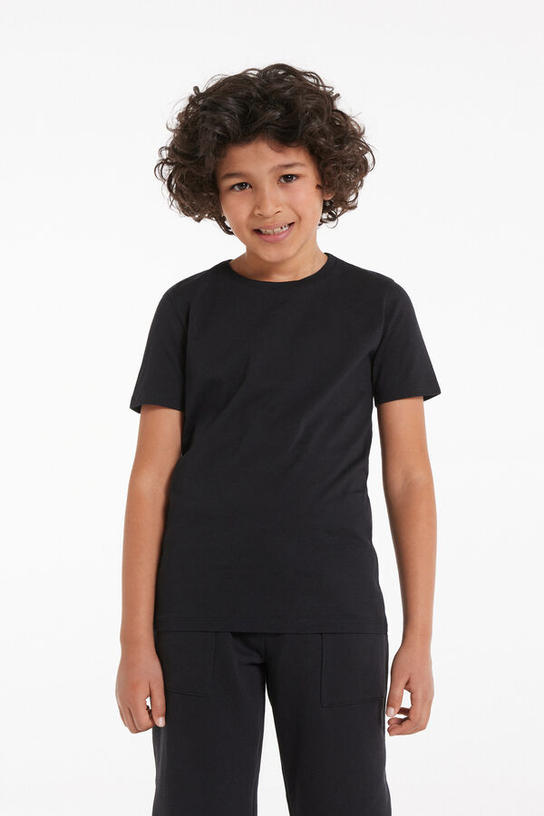 T-Shirt Basic Girocollo Bambini in 100% Cotone Unisex  