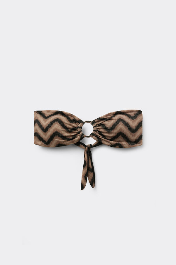 Bikinov&aacute; Podprsenka Bandeau s Vyj&iacute;matelnou Vycp&aacute;vkou Chevron Shine  