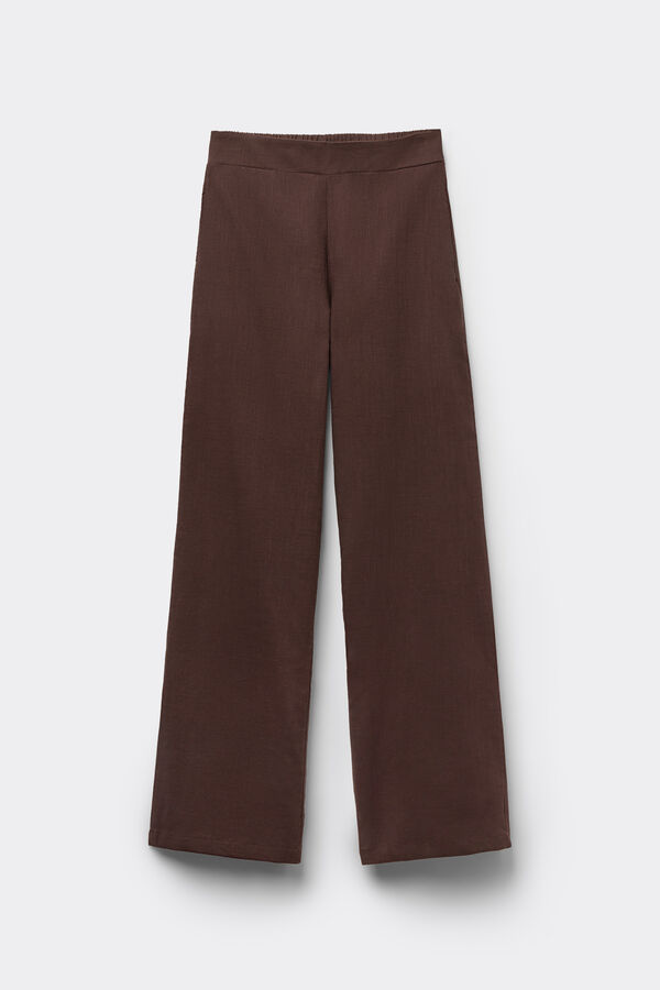 Pantalon Long Palazzo Toile de Coton  