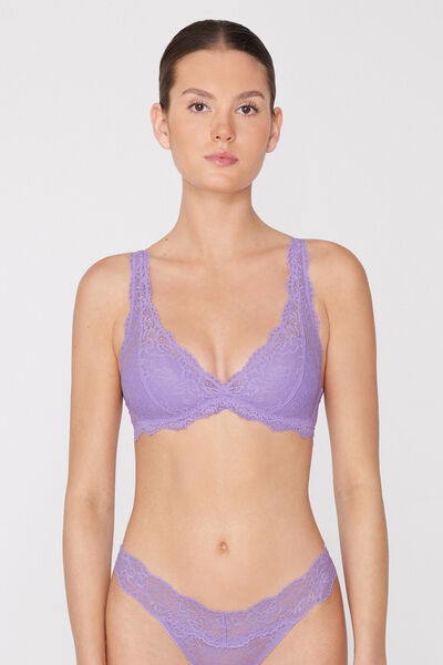 Triangel-BH Havana aus recycelter Spitze