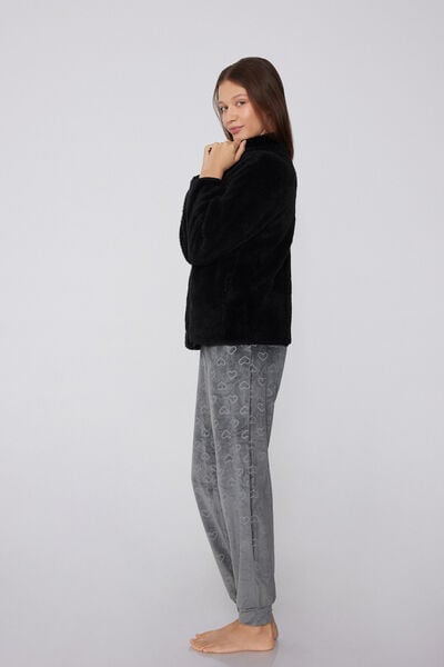 Printed Microfleece Jogger Pants