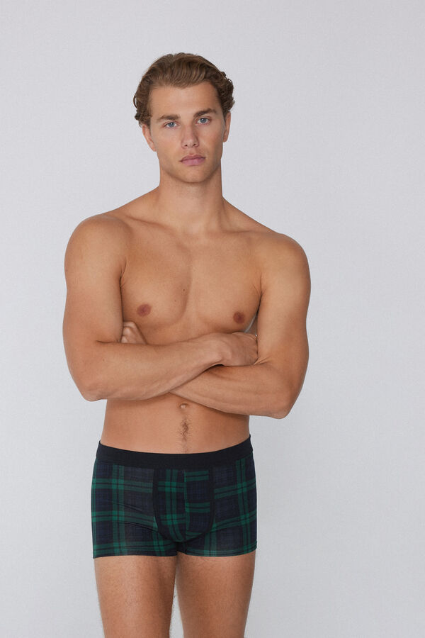 Boxer in Cotone Elasticizzato Stampato  