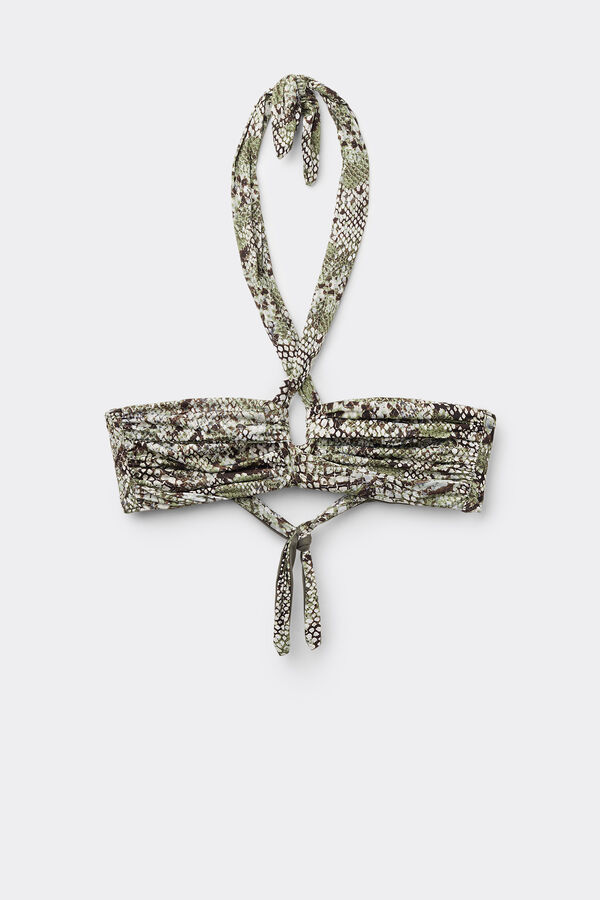 Classic Snake Braided Crop Bikini Top  