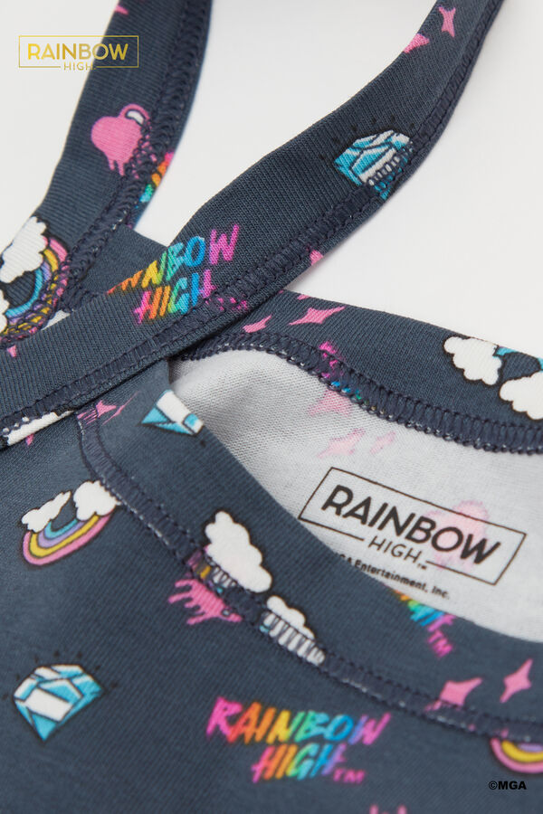 Dievčensk&yacute; Podprsenkov&yacute; Top z Potlačenej Bavlny Rainbow High  