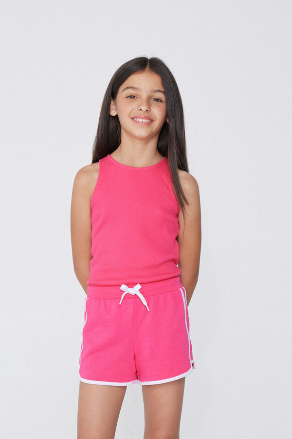 Rebrasta Majica Bez Rukava &Scaron;irokih Naramenica za Djevojčice  