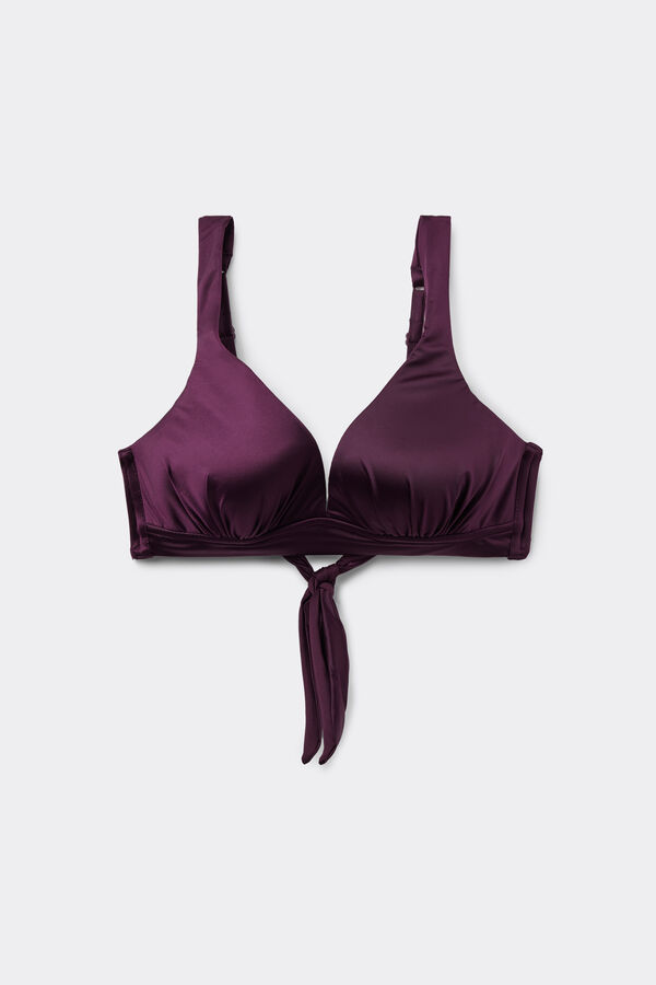 Bikini Triangolo Spalla Larga Shiny Glam Bordeaux  