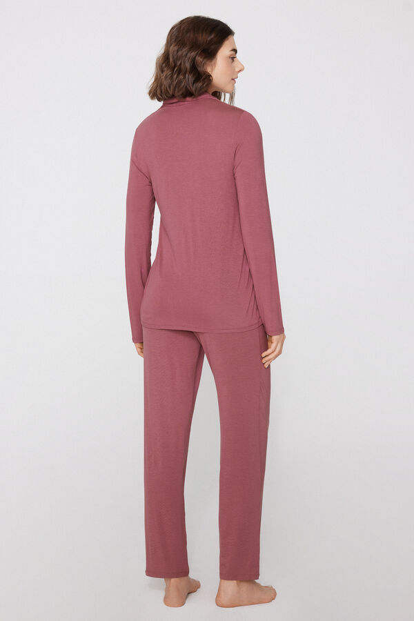 Long Open Viscose Pyjamas  