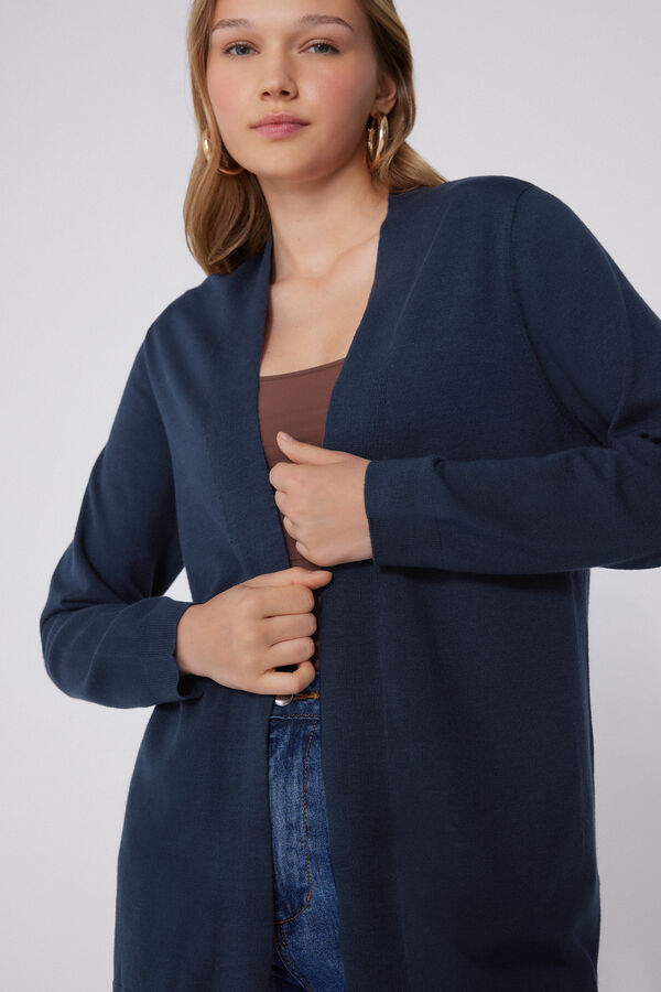 Cardigan Long Tombant Ouvert  