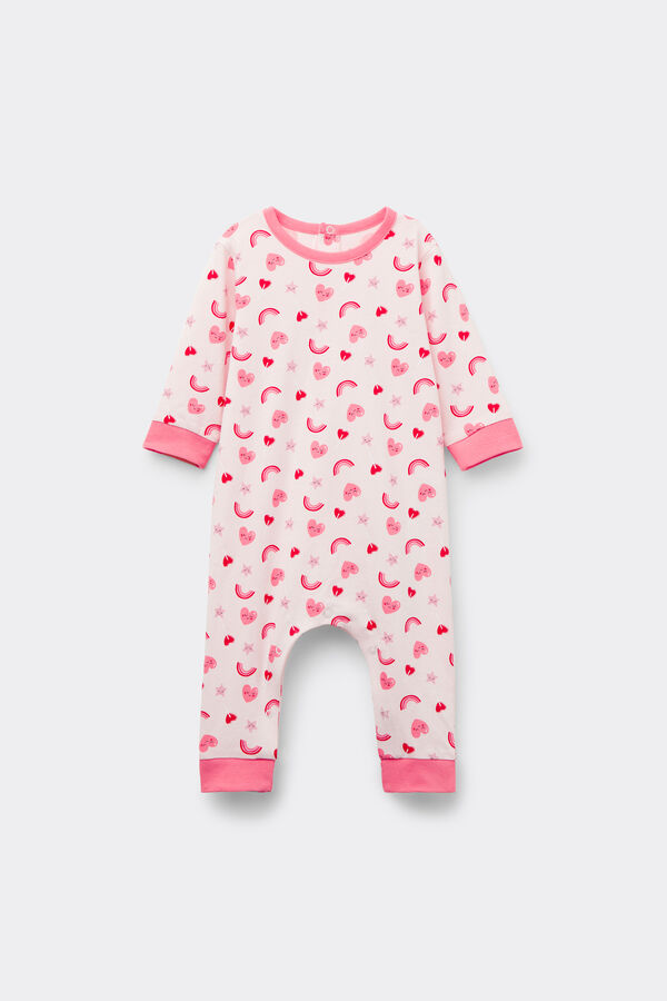 Baby Pure Cotton Playsuit with Long Sleeves  