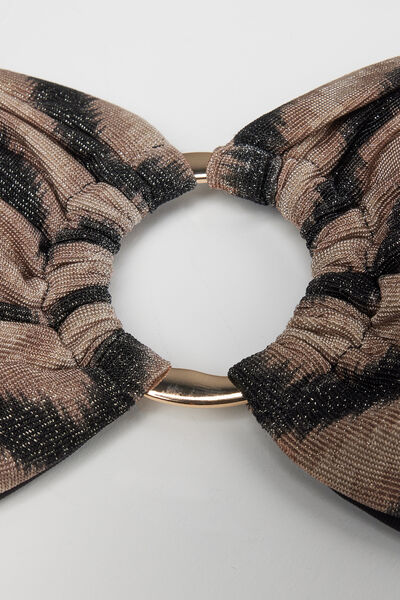 Chevron Shine Bandeau Bikini Top with Removable Padding