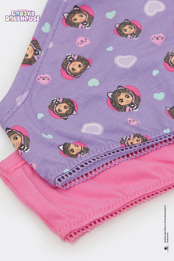 2 Slips f&uuml;r M&auml;dchen aus Baumwolle mit Gabby-Print  