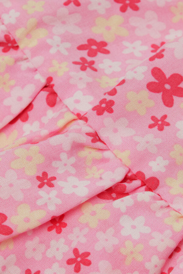 Jupe en Toile de Viscose Fille Ruches  