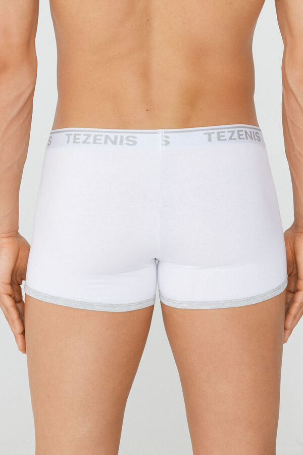 Boxers de algod&atilde;o com orlas contrastantes  