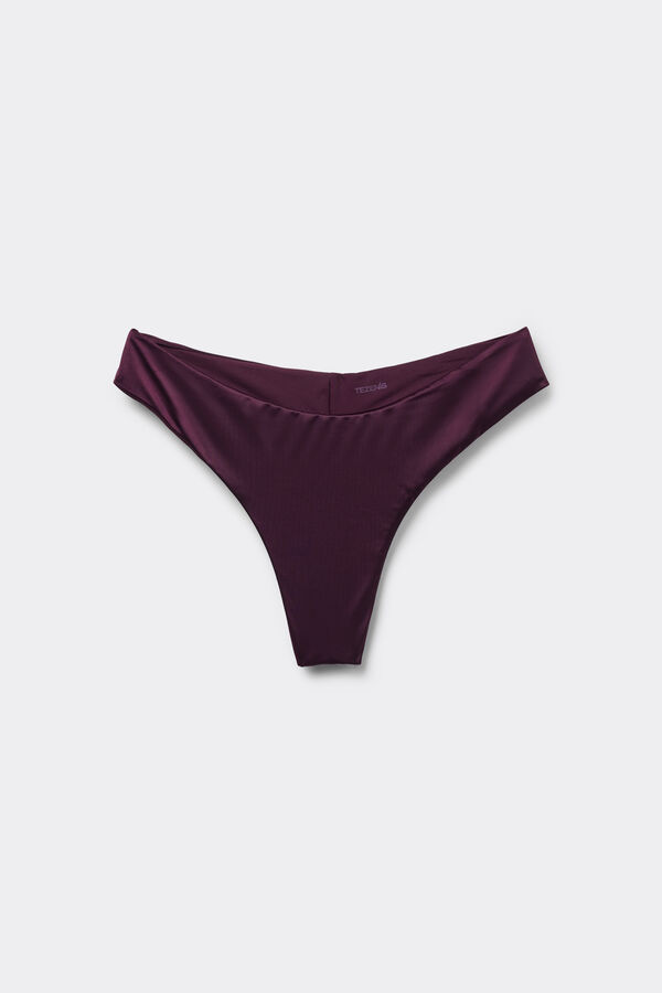 Bikini Brasiliano Sgambato Stondato Shiny Glam Bordeaux  