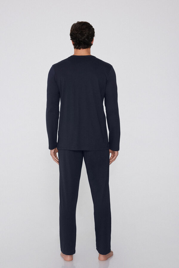 Pigiama Lungo Cotone Stampa "Morning People"  