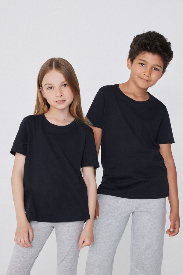 T-Shirt Basic Girocollo Bambini in 100% Cotone Unisex  